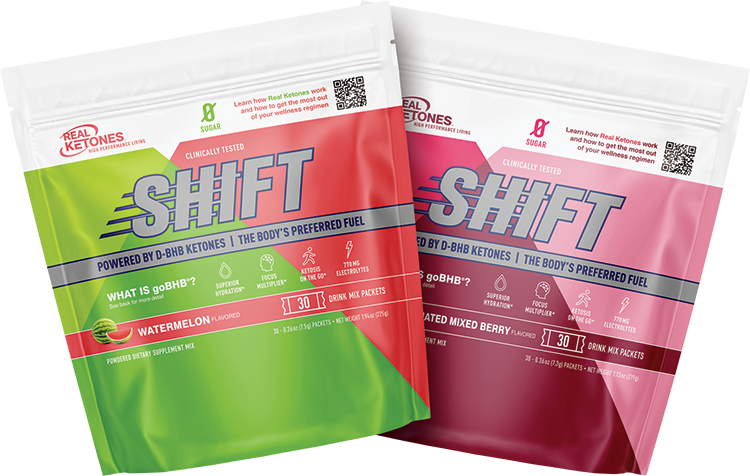 Shift D BHB Exogenous Ketone Drink Mix Powder Packets with Keto Electrolytes
