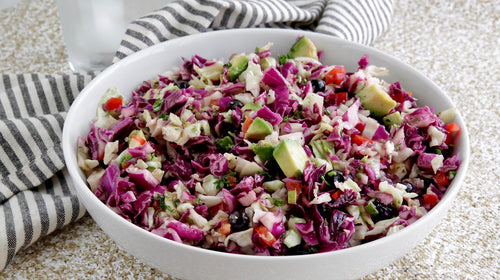 Keto Cabbage Salad with Blueberries