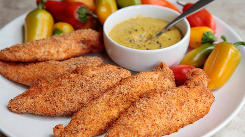 Baked Chicken Tenders with Mustard Sauce