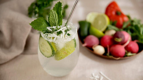 Coconut Lime Mocktail with Mint