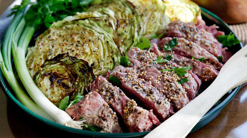 Pressure Cooked Corned Beef & Roasted Cabbage