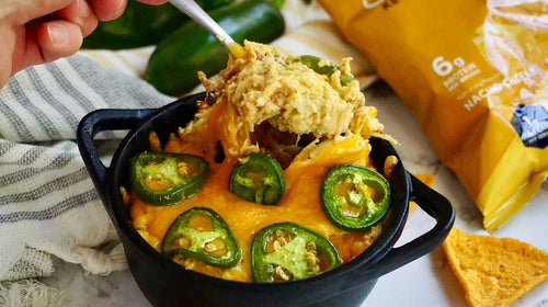 Jalapeño Cheese Dip with Spicy Nacho Cheese Chips