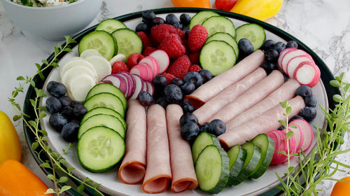 Platter with Packed Cottage Cheese