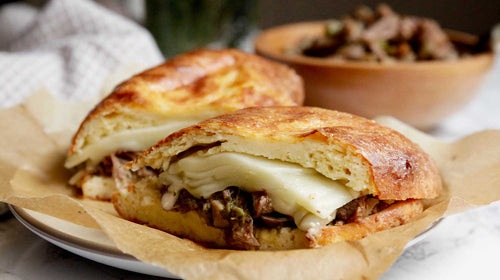 Slow-Cooked Philly Cheesesteak Sandwich