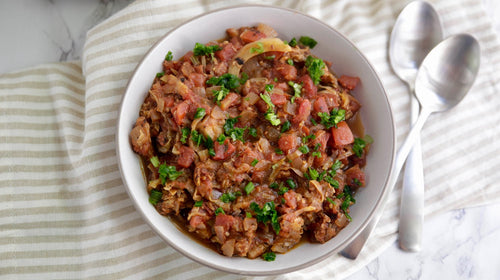 Pork & Cabbage Stew with Tomato