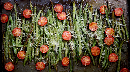 Keto Roasted Green Beans with Parmesan