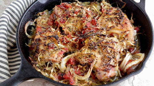 Tomato & Cabbage Baked Chicken
